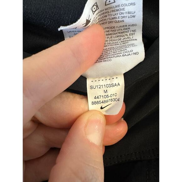 Nike Womens Dri-Fit Black Tennis Golf Pickleball Skort 7" Faux Wrap Size Medium - Picture 9 of 9